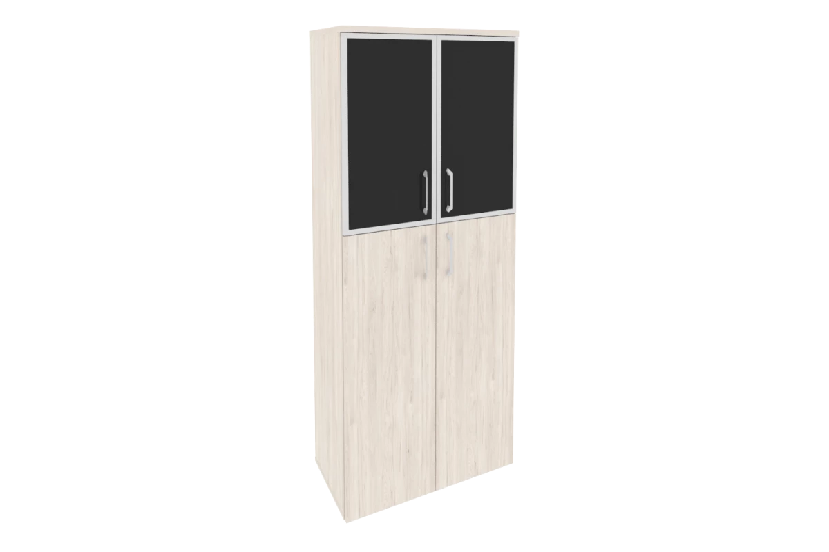 Шкаф высокий широкий O.ST-1.7R white/black Onix