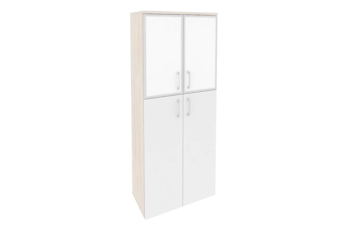 Шкаф высокий широкий O.ST-1.7R white/black Onix