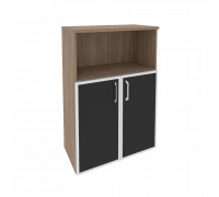 Шкаф средний широкий O.ST-2.2R white/black