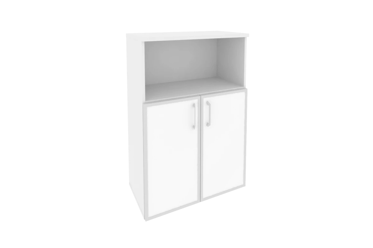 Шкаф средний широкий O.ST-2.2R white/black Onix