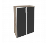 Шкаф средний широкий  O.ST-2.4R white/black
