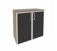 Шкаф низкий широкий O.ST-3.2R white/black