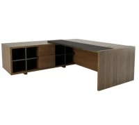 Стол руководителя кожа лючок кабель-канала с правой стороны f015