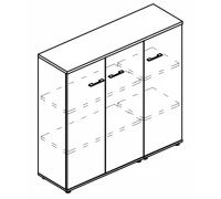Шкаф средний комбинированный закрытый (топ ДСП) МР 9489