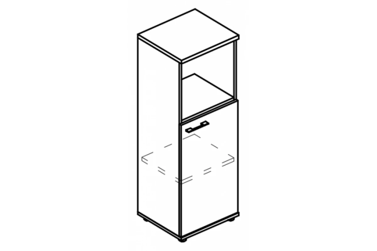 Шкаф средний узкий полузакрытый (топ ДСП) МР 9462 Alta