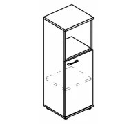 Шкаф средний узкий полузакрытый (топ ДСП) МР 9462