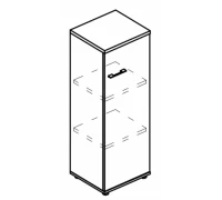 Шкаф средний узкий закрытый (топ ДСП) МР 9467