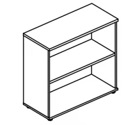 Стеллаж низкий (топ ДСП) МР 9450
