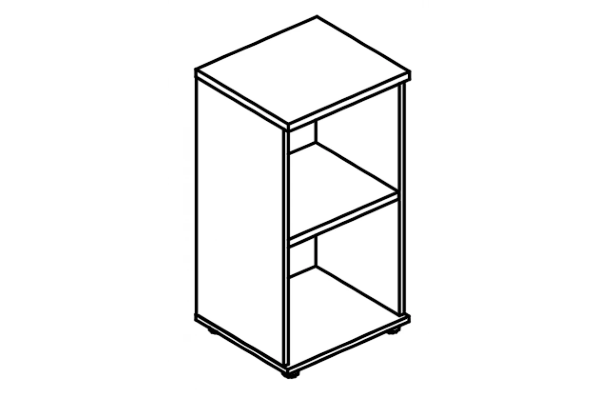 Стеллаж низкий узкий (топ ДСП) МР 9452 Alta