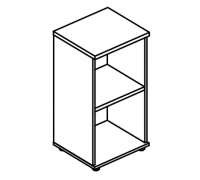 Стеллаж низкий узкий (топ ДСП) МР 9452