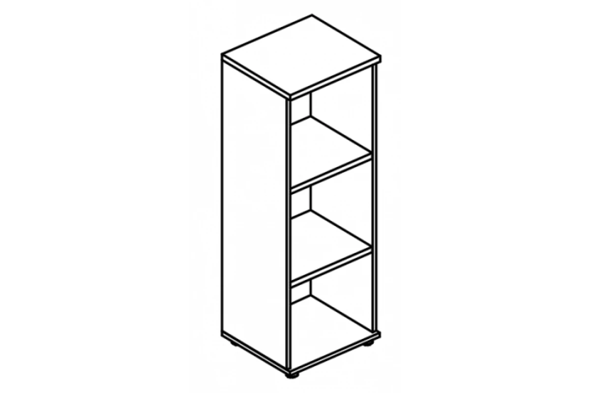 Стеллаж средний узкий (топ МДФ) МР 9361 Alta