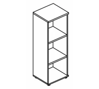 Стеллаж средний узкий (топ ДСП) МР 9461