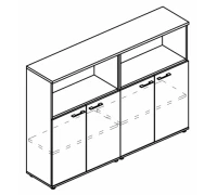 Шкаф средний комбинированный полузакрытый (топ ДСП) МР 9491