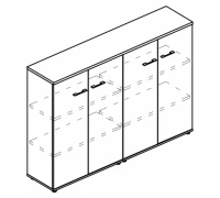 Шкаф средний комбинированный закрытый (топ ДСП) МР 9492