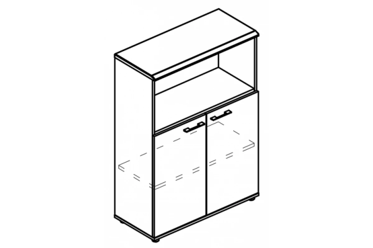 Шкаф средний полузакрытый (топ МДФ) МР 9363 Alta