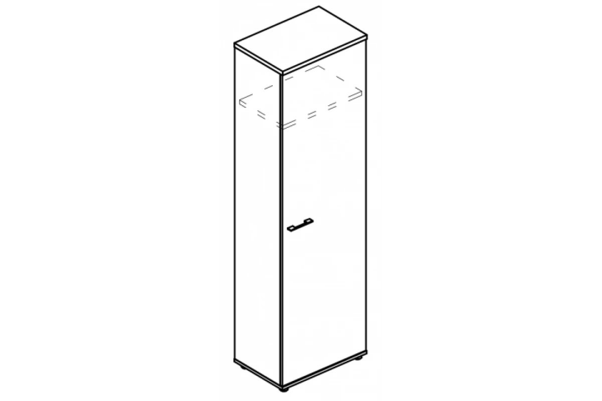 Шкаф для одежды узкий (топ ДСП) МР 9408 Alta