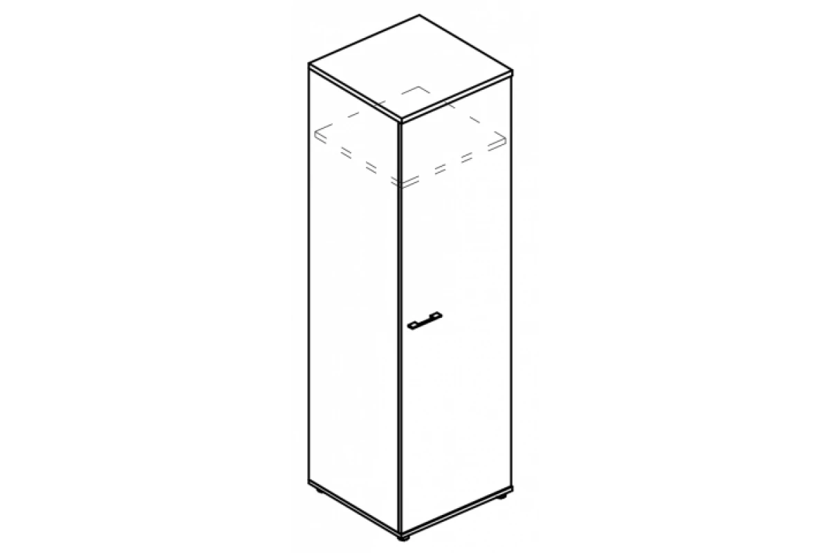 Шкаф для одежды глубокий узкий (топ ДСП) МР 9412 Alta