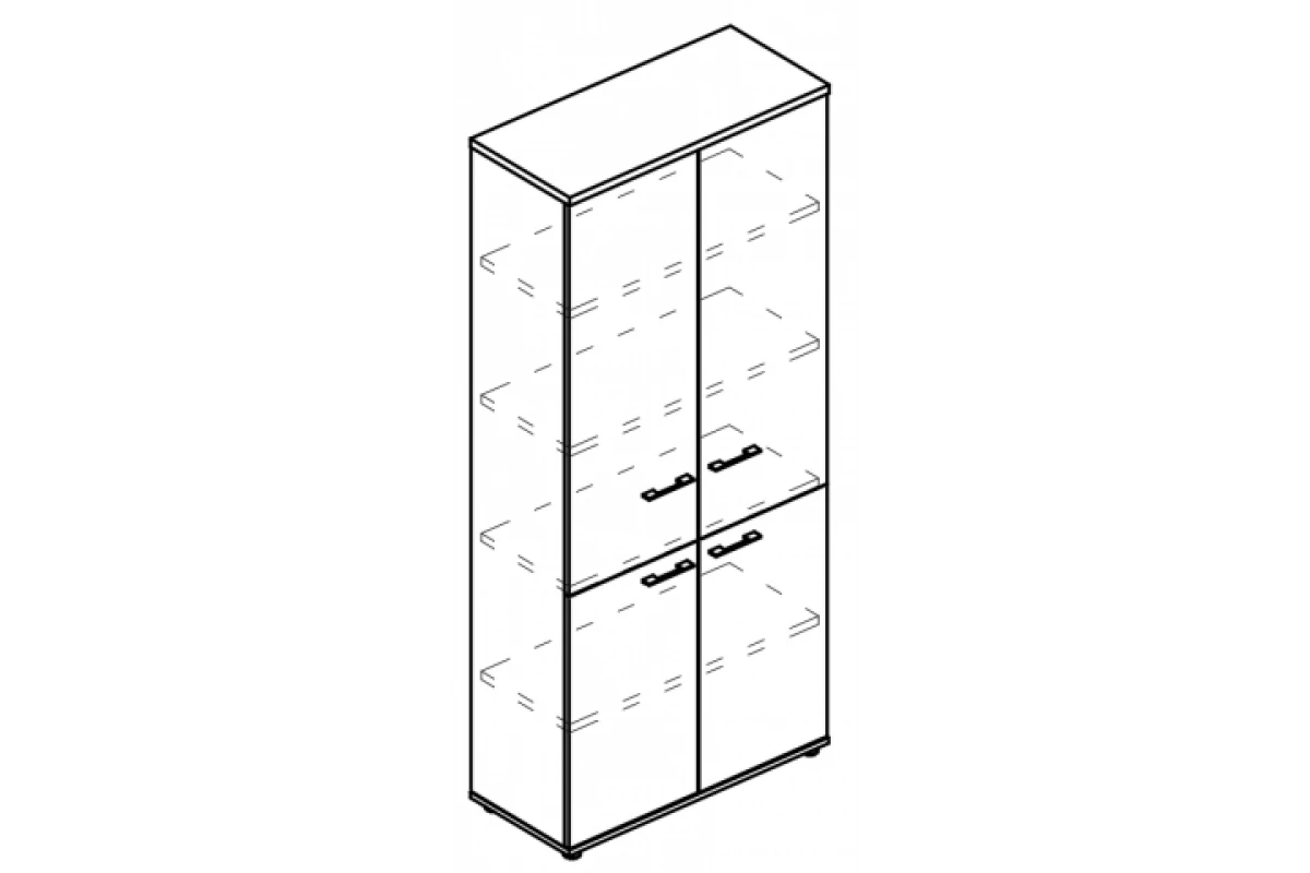 Шкаф для документов закрытый 4-х дверный (топ ДСП) МР 9473 Alta