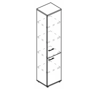 Шкаф закрытый 2-х дверный узкий (топ ДСП) МР 9483