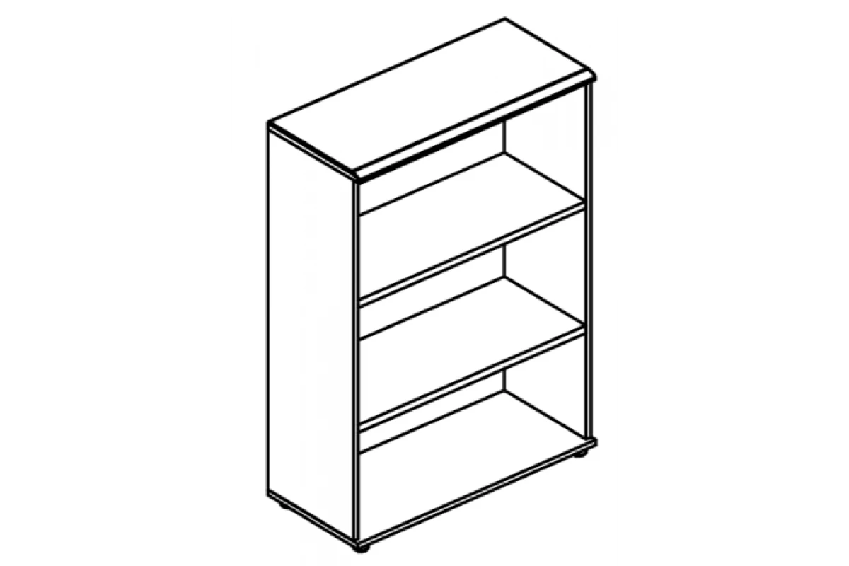 Стеллаж средний (топ МДФ) МР 9360 Alta