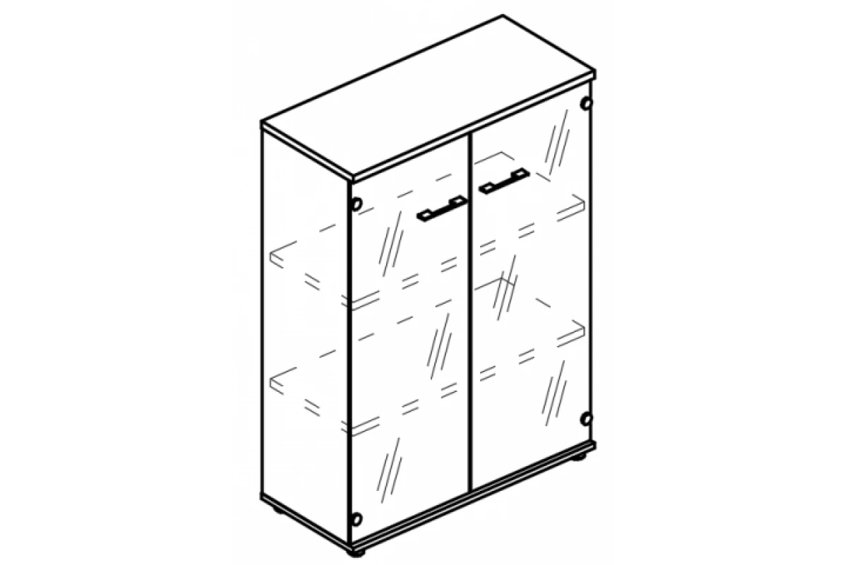 Шкаф прозрачные дверьми топ ДСП МР 9466 Alta