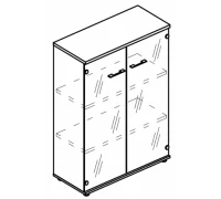 Шкаф прозрачные дверьми топ ДСП МР 9466