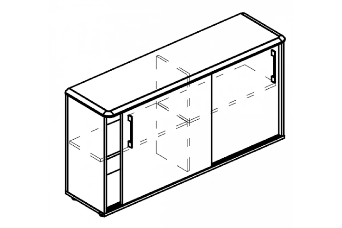 Шкаф-купе низкий (топ МДФ) МР 332 Alta