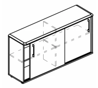 Шкаф-купе низкий (топ МДФ) МР 332