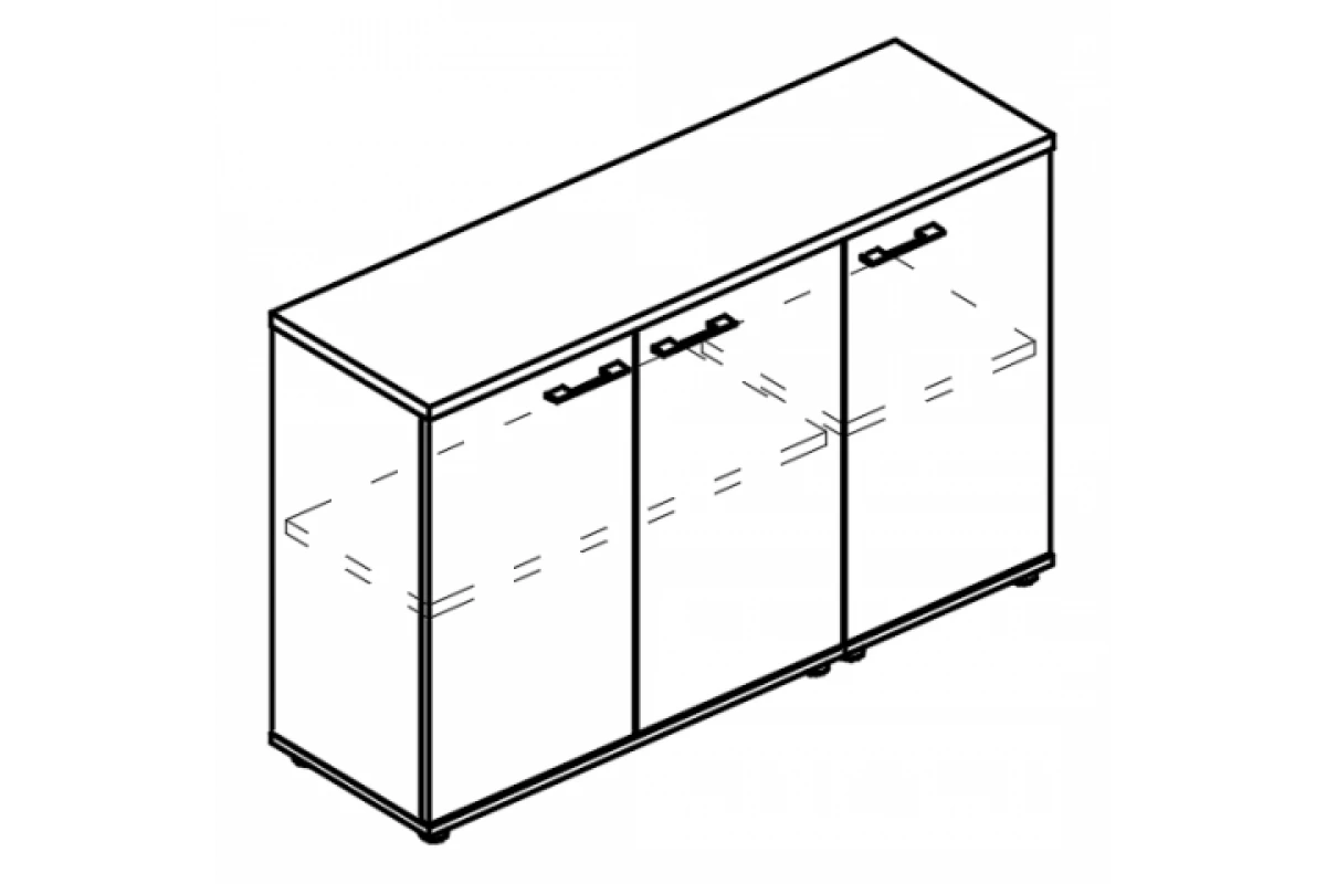 Шкаф комбинированный закрытый низкий (топ МДФ) МР 9354 Alta