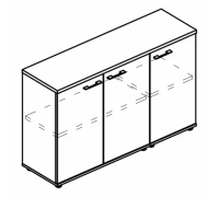 Шкаф низкий комбинированный закрытый (топ ДСП) МР 9454