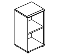 Стеллаж низкий узкий (топ МДФ) МР 9352