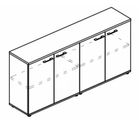 Шкаф низкий комбинированный закрытый (топ ДСП) МР 9455