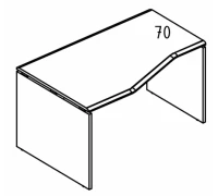 Стол эргономичный "Техно" на каркасе ДСП (2 скоса) левый МР МП 065.01