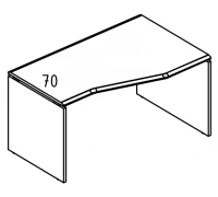 Стол эргономичный "Техно" на каркасе ДСП (2 скоса) правый МР МП 066.01