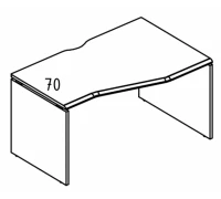 Стол эргономичный "Техно" на каркасе ДСП (1 скос) правый МР МП 066.02